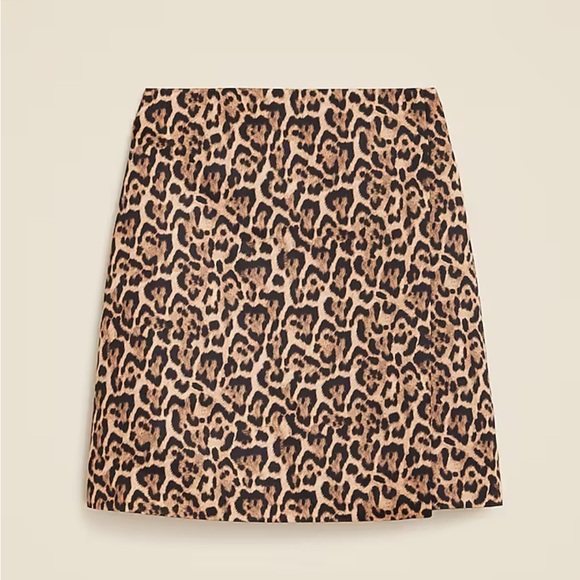 J.Crew Leopard Print wrap Skirt in dutchesse satin - Picture 12 of 12